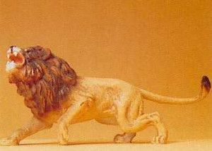 Lion Attacking Figure