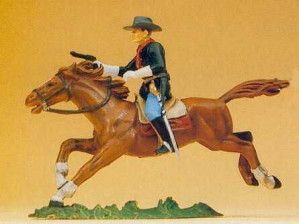 US Government Soldier Riding with Revolver Figure