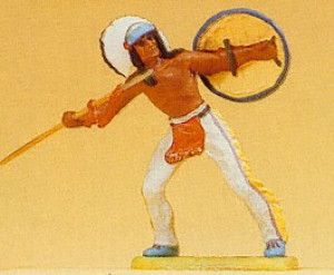 Native American Throwing Spear Figure