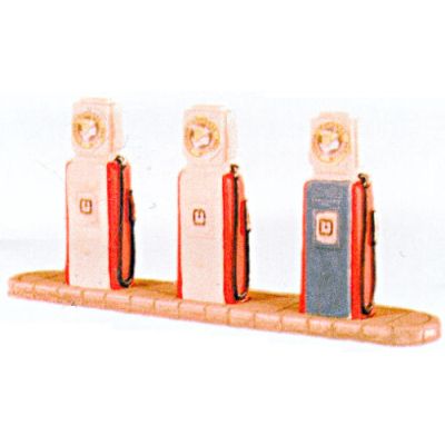 Nat.Benzole" 1960s Petrol Pumps with Base