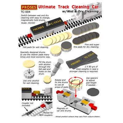 Wet & Dry Track Cleaning Car HO/OO