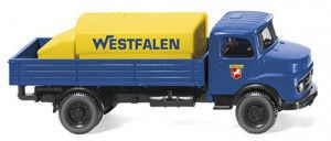 MB Westfalen Flatbed Lorry with Mountable Tank