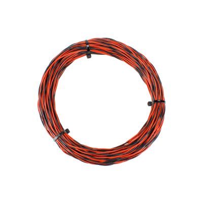 Twisted Bus Wire 25m of 1mm 26x 0.15 (17g) Twin Red/Black