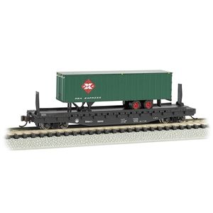 52'6' Flat Car - Baltimore & Ohio with REA EXPRESS Trailer