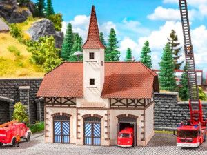 Fire Station Laser Cut Structure Kit with Microsound