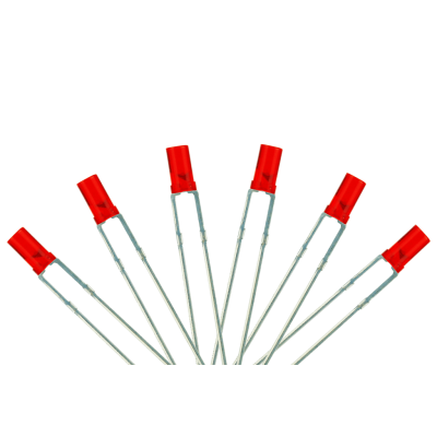 Flat Front Type 6x 3mm (w/Resistors) Signal Red