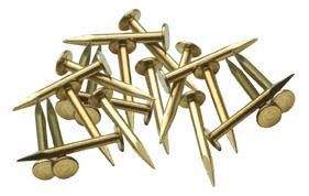 Rail Nails, brass