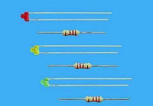 1.8mm LEDs with Resistors Yellow (3)
