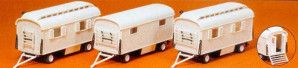 Circus Caravans (3) Unpainted Kit