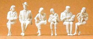 Seated Persons (6) Unpainted Figures