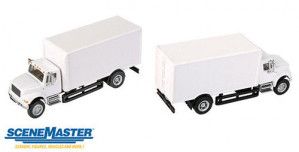 International 4900 Single Axle Box Van White