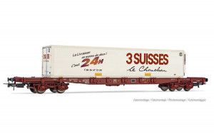 SNCF 3 Suisses S7 4 Axle Swapbody Wagon V