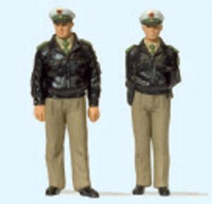FRG Standing Police Officers Green Uniform (2) Figure Set