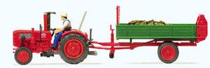 Fahr Tractor with Dung Spreader