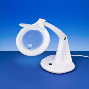 LED Compact Magnifier Table Lamp with Insert Lens