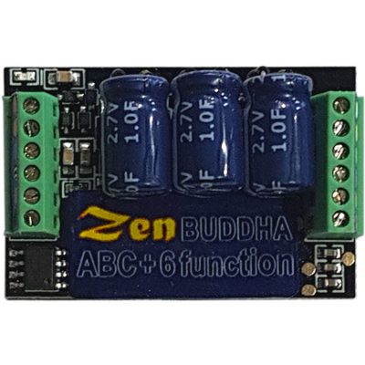 Zen Black “Buddha” Decoder: O and large scale. Up to 5 amps. 6 fn. Built-in high power stay alive.