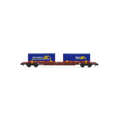 FS Sgnss Flat Wagon w/2x22' Dani Transporti Containers VI