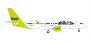 Airbus A220-300 airBaltic YL-AAU 100th New (1:400)