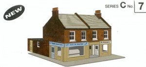Red Brick Terrace Corner Shops Card Kit