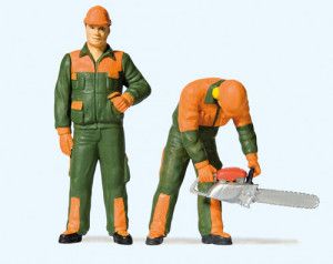 Modern Lumberjacks Green/Orange Uniform (2) Figure Set
