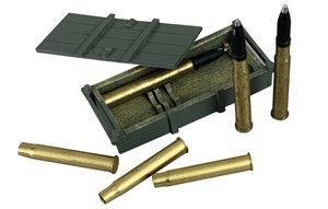 German 88mm DP Gun Crate and Armour Piercing Shells - 8 Piece Set