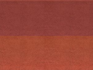 Red Plain Tile 3D Cardboard Sheet 25x12.5cm