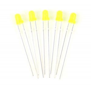 Yellow 3mm 12v LEDs (5) - Use GM76 Resistors