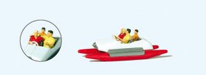 Family in White Pedal Boat (3) Exclusive Figure Set