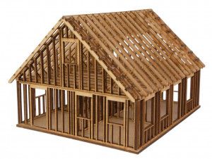 *Timber Framed House Under Construction Kit