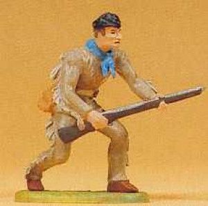 Trapper Jumping with Gun Figure