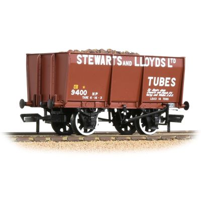 16T Steel Slope-Sided Mineral Wagon 'Stewart & Lloyds' Red [WL]