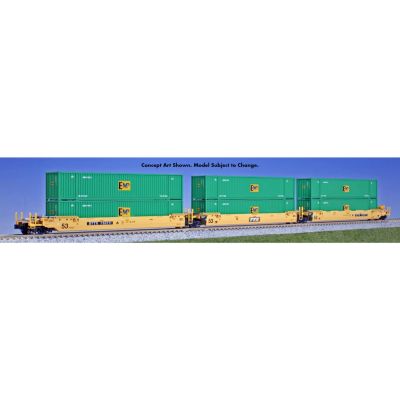 *Gunderson MAXI-IV 3 Unit Car TTX 732256 EMP Containers