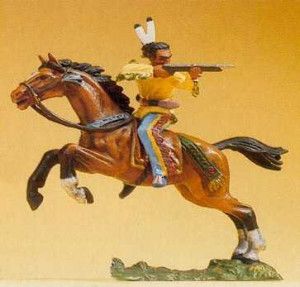 Native American Riding with Gun Figure