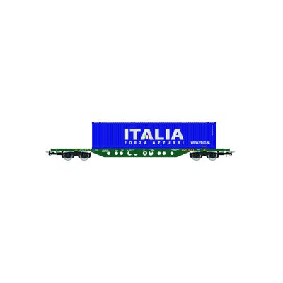 FS CEMAT Sgns Flat Wagon w/45' Italia Container Load VI