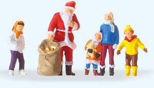 Father Christmas with Children Figure