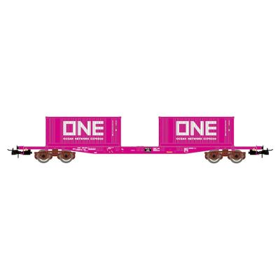 Touax S7B Container Wagon w/2x20' ONE Container Load V