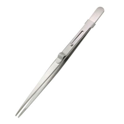 Fine Serrated Locking Tweezers