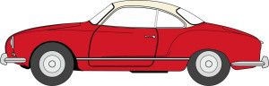 Volkswagen Karmann Ghia Henna Red/Pearl White
