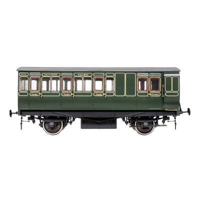 *Stroudley 4whl Brake 3rd Southern Lined Green 4143 Lit