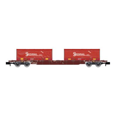 FS Sgnss Flat Wagon w/2 x22' Spedirail Containers VI