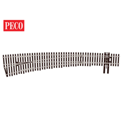 PECO STREAMLINE OO/HO CODE 75 #7 L/H Curved Turnout
