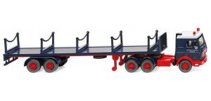 MB 3850 Stanchion Trailer Truck Rheinkraft-Spedition