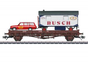 #P# DR Circus Busch Flat Wagon w/Load IV