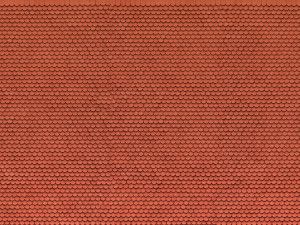 Plain Red Tile 3D Cardboard Sheet 25x12.5cm