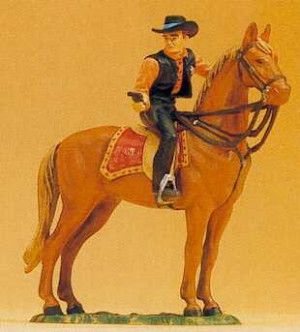 Sheriff on Horseback with Revolver Figure