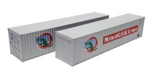 40ft Container Pack (2) Mitsui Lines Weathered