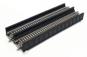 Unitrack (WS186T) Dual Straight Plate Girder Bridge Black