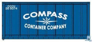 20' Smooth Side Container Compass Container Company Blue