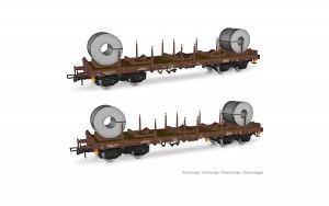 FS Rhmms-x Flat Wagon w/Coil Load Wagon Set (2) V