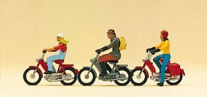 Mopeds with Riders (6) Exclusive Figure Set